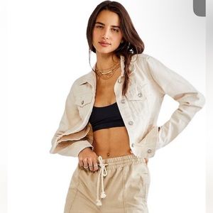 NWT Free People Rumors Denim Jacket size medium